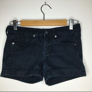 Mossimo | Mid Rise SuperStretch Black Denim Shorts